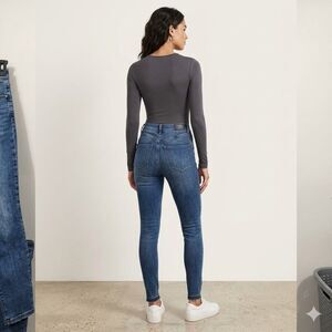 Express Womens Stretch Denim Perfect Lift High Rise Jegging Jeans Stretch 0 Pet